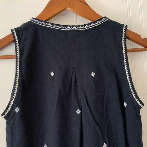 Charming Black and Blue Embroidered Dress - Picture 4 of 5